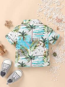 男嬰熱帶圖案襯衫 - 彩色 - 查看 2