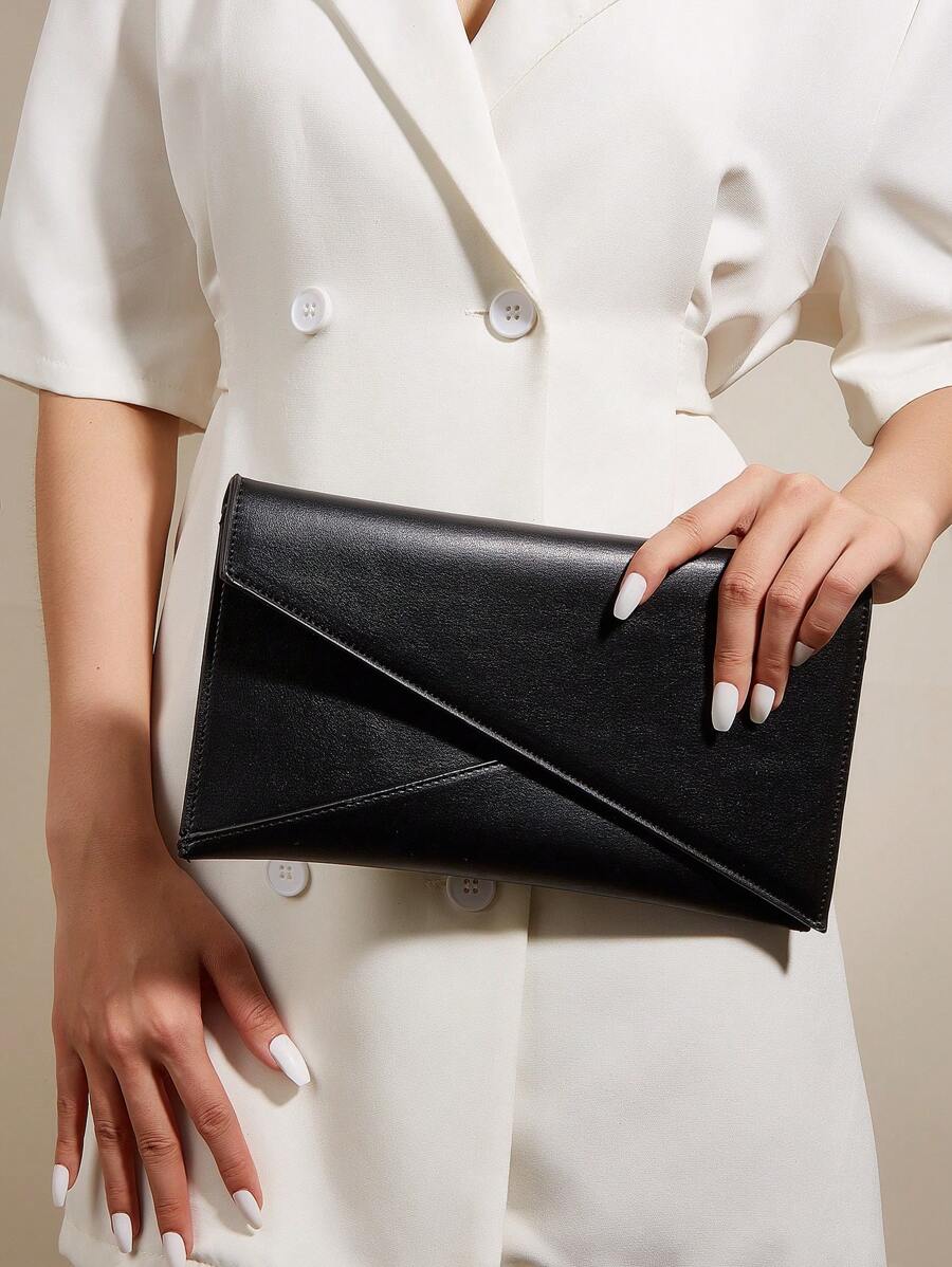 Medium Envelope Bag Solid Color Chain Strap