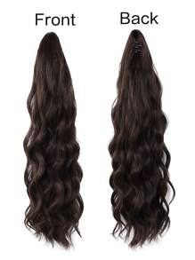 Nối tóc tổng hợp đuôi ngựa xoăn trung bình - màu nâu - Xem 5