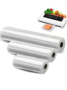 1roll PE Clear Kitchen Vacuum Bag - Clear - View 1