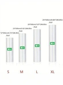 1roll PE Clear Kitchen Vacuum Bag - Clear - View 9