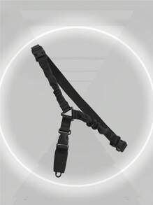 ROMWE Cyber Luvr 1pc Guys Solid Release Buckle Fashion Harness Belt - Black - View 2