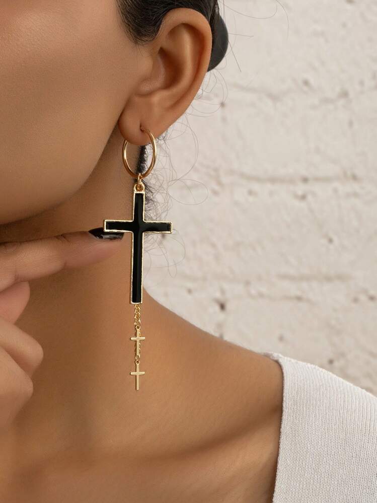 クロスドロップピアス | SHEIN JAPAN