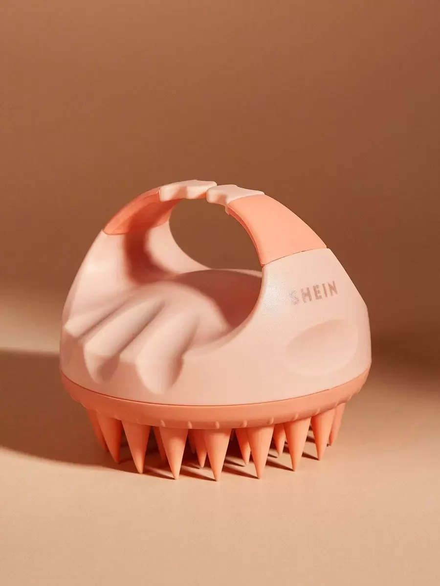 SHEIN Basic living 1pc Scalp Massager Shampoo Scrubber With Soft Silicone Bristles For Hair Home Bathroom Decor Summer