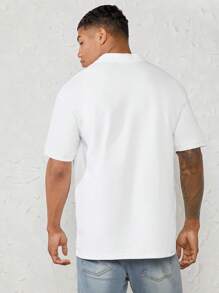 GENTILAND Men Solid Polo Shirt - White - View 2