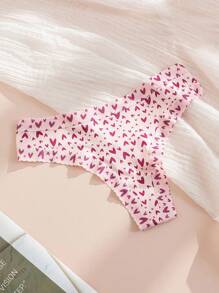 5入組愛心圖案無痕內褲 - 彩色 - 查看 3