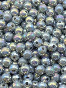 1入組時尚極簡圓形DIY珠子適合女士適用於珠寶和手錶製作 - 灰色 - 查看 3