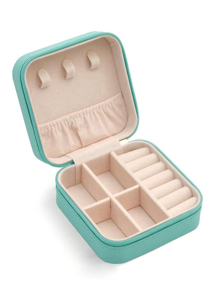 1pc Fashionable Minimalist Geometric Design Jewelry Packaging For Women For Jewelry Storage - Blue - View 1