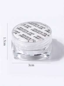 Misscheering 1pc Manicure Holographic Gorgeous Pearl Nail Art Mirror Effect Powder Pigment, Aurora Shimmer Glitter Powder For Nail Decoration - White - View 6