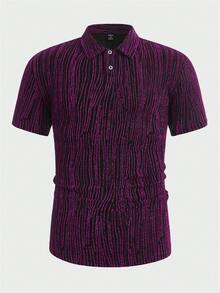 FeverCity Men Striped Print Polo Shirt - Multicolor - View 2