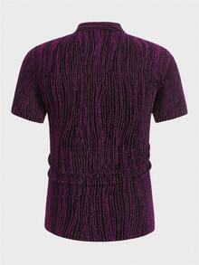 FeverCity Men Striped Print Polo Shirt - Multicolor - View 5