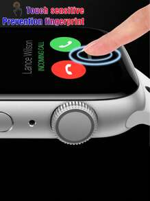 3入組/套軟玻璃兼容 Apple Watch 屏幕保護膜 44mm 45mm 41mm 38mm 42mm 9D 高清全膜 Apple Watch Series 6 5 3 8 7 se 40mm 配件，兼容 Apple Watch Series SE/8/7/6/5/4/3 /2/1 - 黑色 - 查看 3