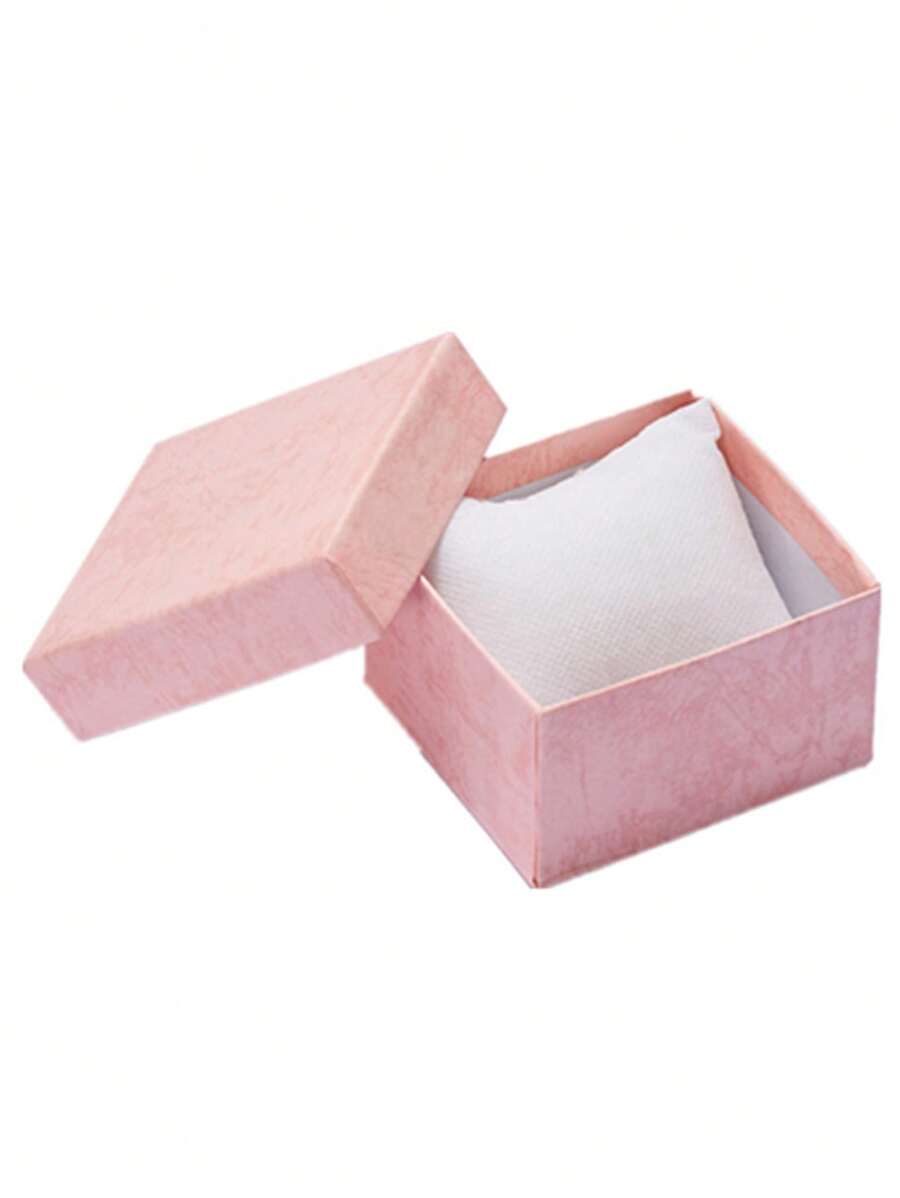 1pc Watch Box Jewelry Store Accessories Watches Storage Box Jewelry Gift Wrap Packaging Boxes Bracelet Showcase Pink Color Smart Watch Strap Box Accessories - Pink - View 1