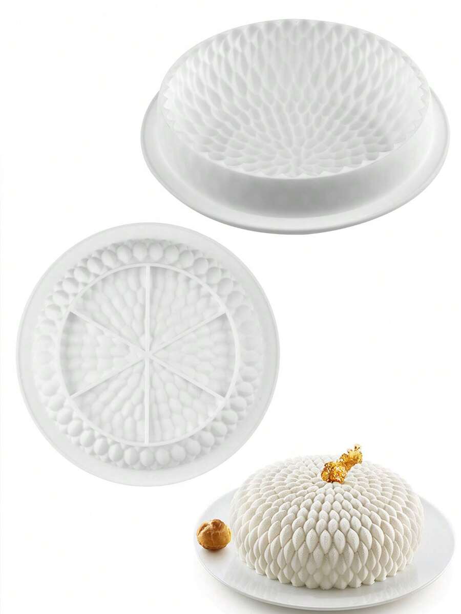 1pc Silicone Cake Mold - White - View 1