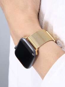 1 Dây đeo đồng hồ Milanese Tương thích với Apple Watch Band 45mm 42mm 44mm 40mm Dây đeo đồng hồ thông minh bằng thép không gỉ Phụ kiện dành cho nữ Vòng đeo tay nam Dây đeo tương thích với Apple Watch 7 3 4 5 6 SE - Vàng - Xem 3