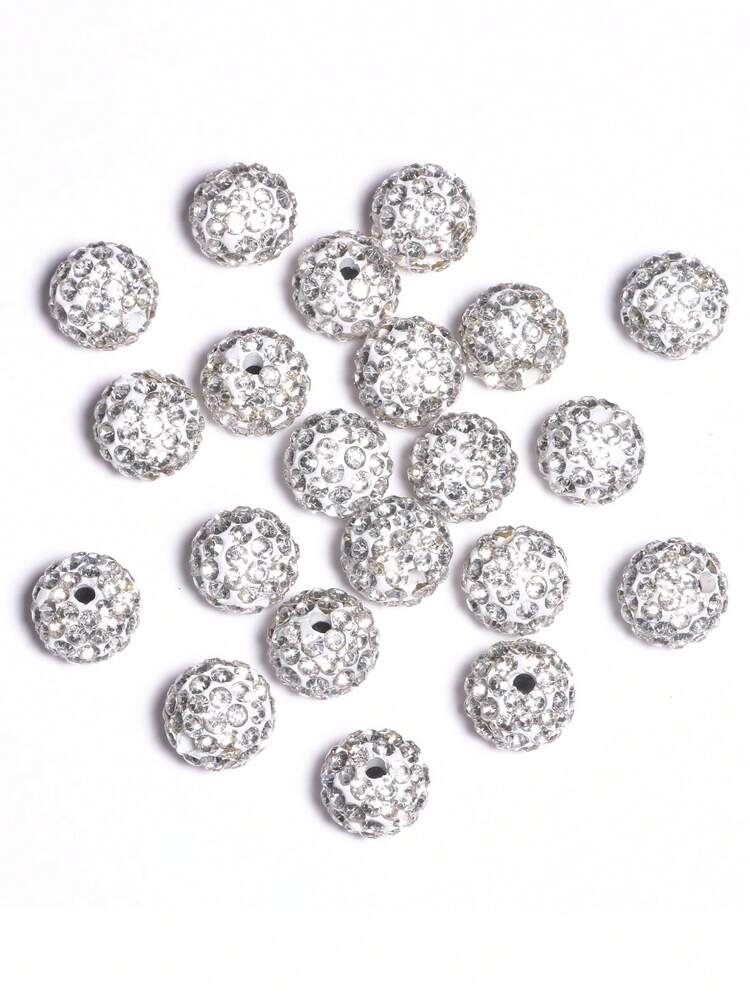 10-30pcs 10mm Rhinestone Crystal Beads For Summer Style Diy Bracelet, Bohemia Women Jewelry Making Accessories