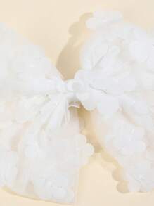 1pc Girls Flower & Bow Decor Cute Alligator Hair Clip For Hair Decoration - White - View 3