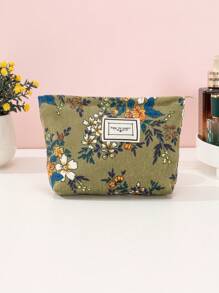 Floral Pattern Waterproof Makeup Bag - Multicolor - View 4
