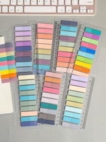 7入組混合顏色索引便簽簡單多用途易於張貼可寫索引標籤適用於學校學生、辦公室 - 彩色 - 查看 3
