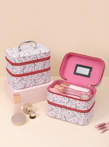 Túi trang điểm hình tháp hai lớp - Nhiều màu - Xem 1