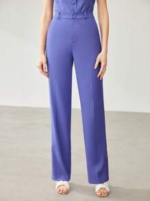 MOTF PREMIUM 粘膠混紡開衩西褲