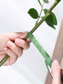 1roll Solid Color Paper Adhesive Tape, Daily Multi-purpose Self-Adhesive Garden Tape For Home - Green - View 1