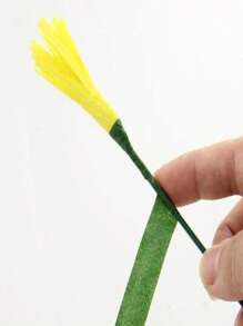 1roll Solid Color Paper Adhesive Tape, Daily Multi-purpose Self-Adhesive Garden Tape For Home - Green - View 3