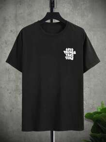 Manfinity Hypemode Men Slogan Graphic Tee - Black - View 2