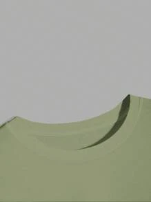 Manfinity Hypemode Men Slogan Graphic Tee - Army Green - View 5