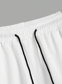 Manfinity Homme Bộ hai mảnh Nam Dây kéo Hoạt hình Giải trí - trắng - Xem 5