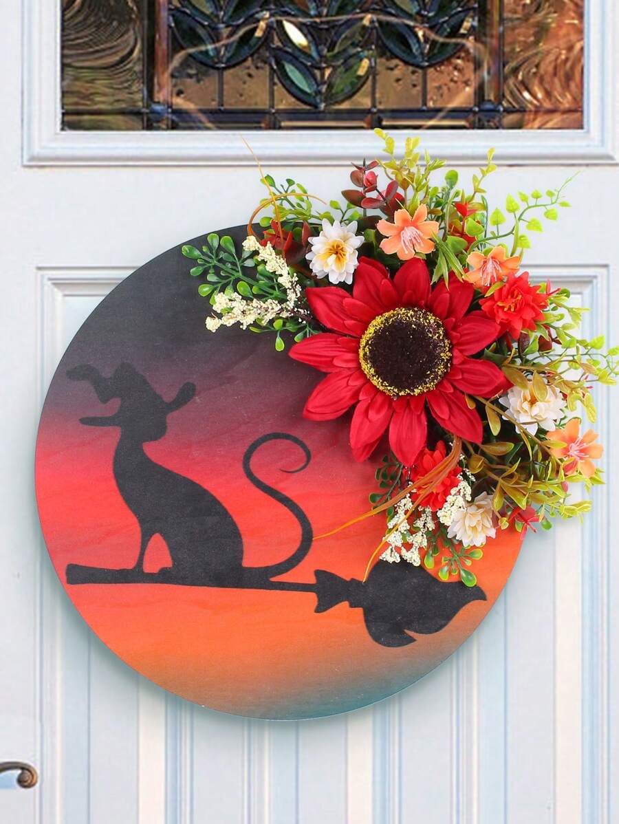 1入組PE吊牌現代人造花和貓設計吊牌家用 - 彩色 - 查看 1