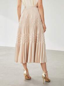 MOTF PREMIUM 飄逸下擺百褶中長半身裙