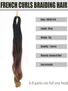 Phần mở rộng tóc tổng hợp sóng cơ thể trung bình - Ombre - Xem 3