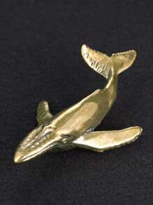 1 đồ thủ công trang trí bằng đồng, đối tượng trang trí thiết kế cá voi hiện đại cho gia đình - Đồng - Xem 5