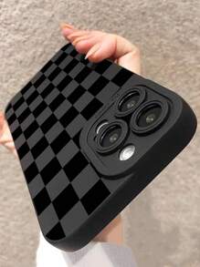 Apple Plaid Pattern Anti-Fall Phone Case Compatible With IPhone 15/15Pro/15Plus/15Promax - Multicolor - View 4