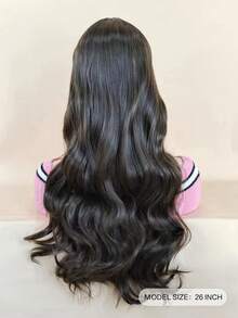 Tóc giả tổng hợp dài sóng cơ thể - màu nâu - Xem 2