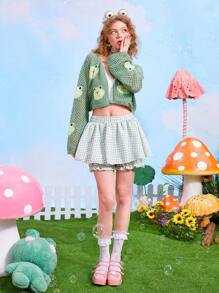 StarrifyStudio Kawaii Nữ Cardigans Hoạt hình Giải trí - Màu xanh Bạc hà - Xem 3