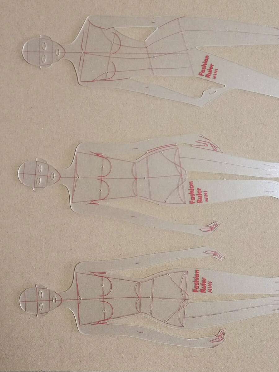 3pcs Body Design Clear Plastic Fashion Design Ruler, Illustrator ...