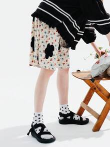 滿版印花闊腿短褲 - 彩色 - 查看 2