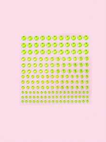 1pc Solid Color Round Rhinestone Sticker, Simple Multi-purpose Rhinestone Sticker For DIY, Decoration - Green - View 1