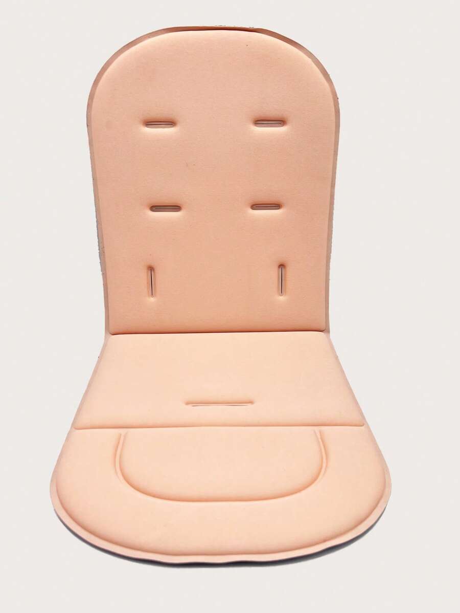 Baby Solid Color Fabric Stroller Cushion - Dusty Pink - View 1