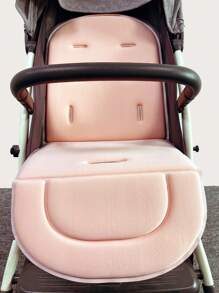 Baby Solid Color Fabric Stroller Cushion - Dusty Pink - View 5