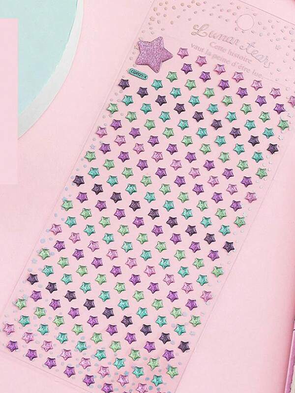 1 قطعة ملصق على شكل نجمة مختلطة الألوان ، ملصق بسيط متعدد الأغراض لديي ، الديكور