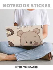 1套卡通熊圖案PVC通用筆記本貼紙
