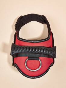 1件紅色防爆發亮條寵物背心帶,適合小型/中型/大型品種,適合戶外散步和訓練 - 紅色 - 查看 3