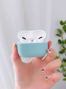 Vỏ silicon nguyên khối Tương thích với AirPods - Màu xanh Bạc hà - Xem 2