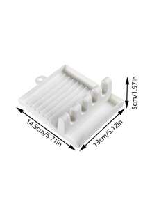 1pc Multifunction Pot Lid Storage Rack, Simple White Plastic Portable Pot Lid Holder For Kitchen - White - View 4