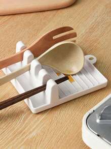 1pc Multifunction Pot Lid Storage Rack, Simple White Plastic Portable Pot Lid Holder For Kitchen - White - View 6