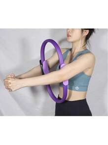 1 pieza Anillo de Pilates, Anillo de Fitness Magic Circle de 14 pulgadas para ejercicios de muslos, tonificador de muslos de anillo de Yoga - Morado - Ver 3