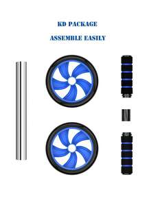 1pc Ab Wheel Roller For Abdominal And Stomach Exercise - Blue - View 2